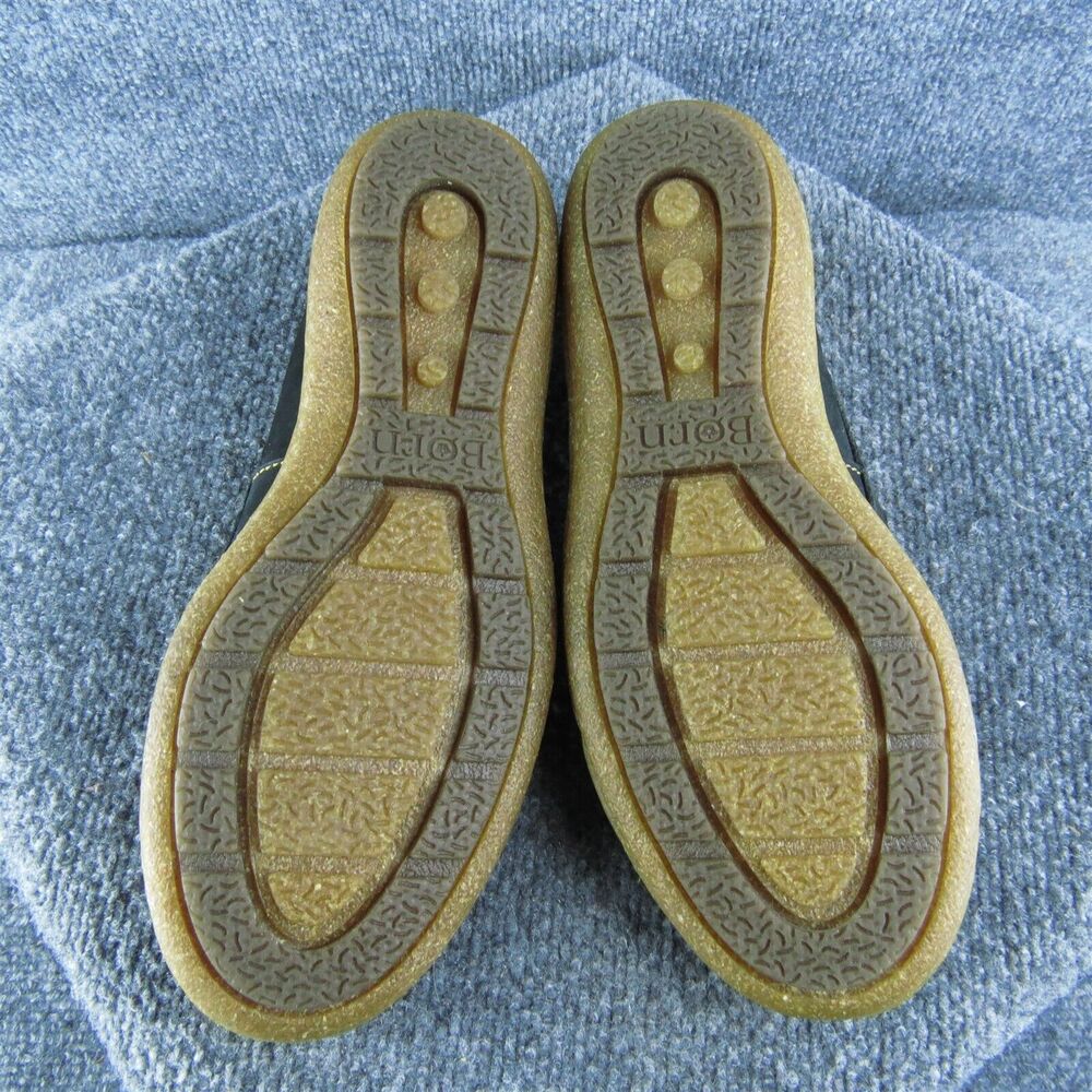 Born Black Leather Loafers with Tan Stitching - Picture 6 of 6